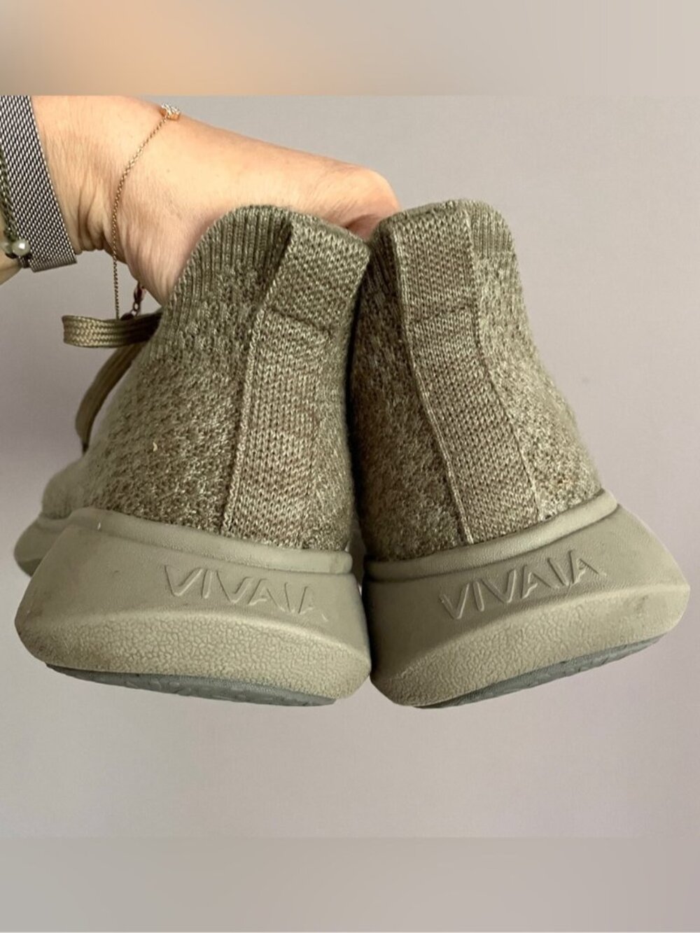 Vivaia Green Wool Sneaker Sliders (Urban) - 38 / 7 - Picture 11 of 16